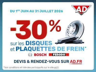 PROMO SUR LES DISQUES ET PLAQUETTES DE FREIN